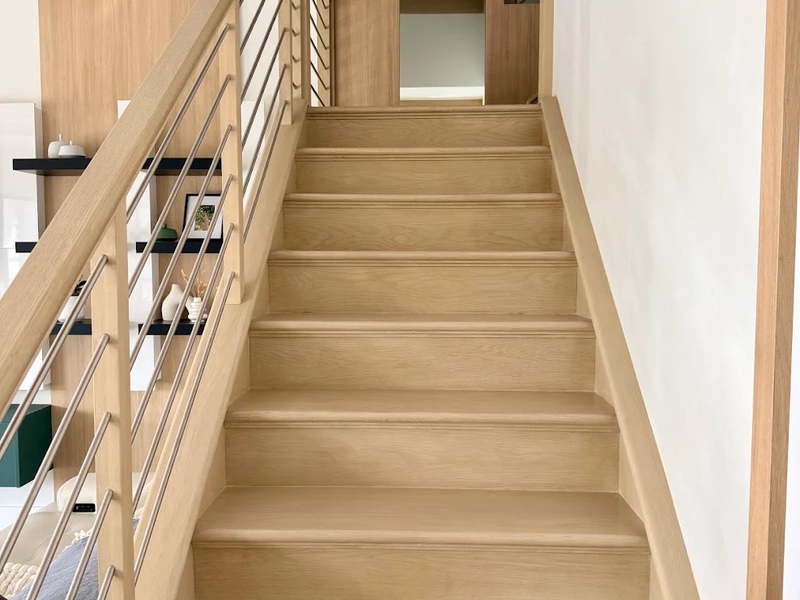Hardwood stairs by Wengo Flooring in Delray Beach, FL